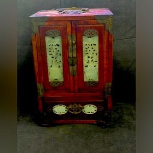 Antique Chinese Rosewood Jewelry Box